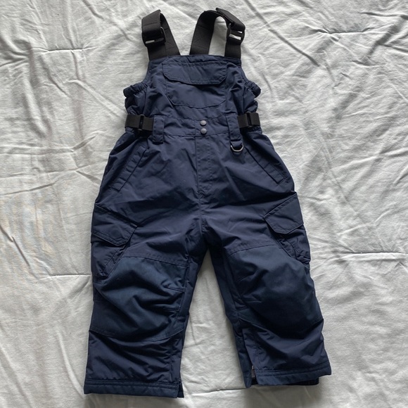 Toddler Navy Blue Snow Overall Pantsuit - Picture 1 of 6